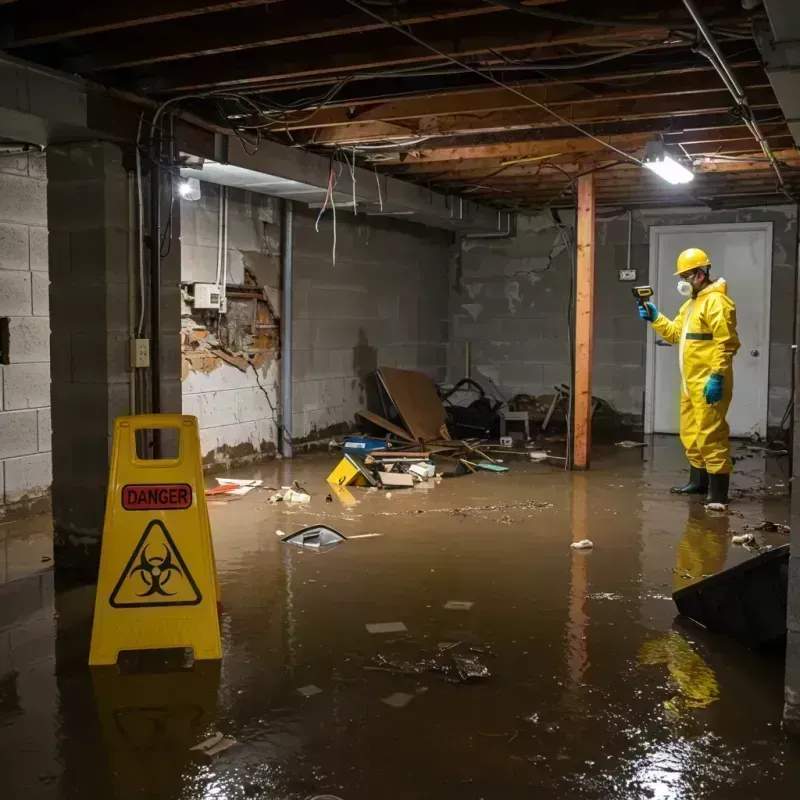 Flooded Basement Electrical Hazard in Prince Edward County, VA Property